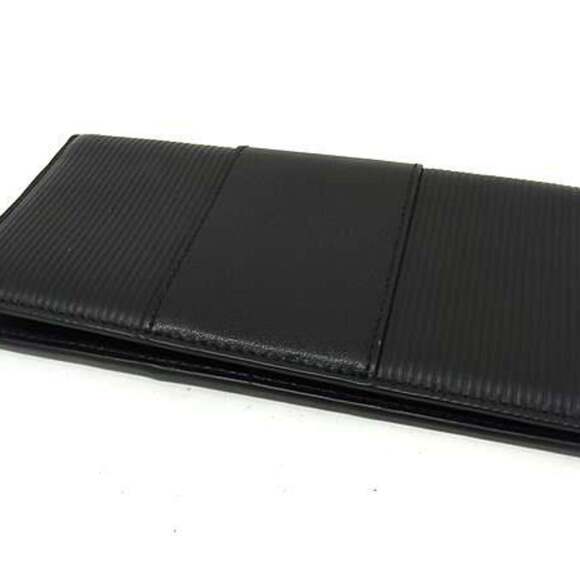 BALLY Men's Black Leather Bifold Long Wallet